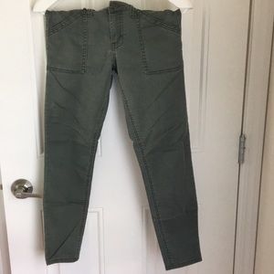Army green skinny jeans